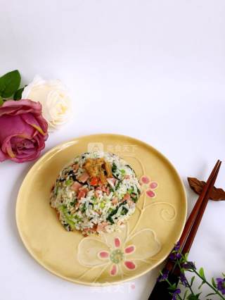 Fried Rice with Greens and Ham recipe
