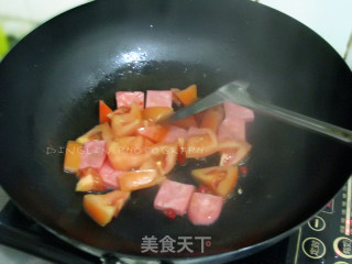 [good Fortune]-stir-fried Rice Cake with Tomato and Ham recipe