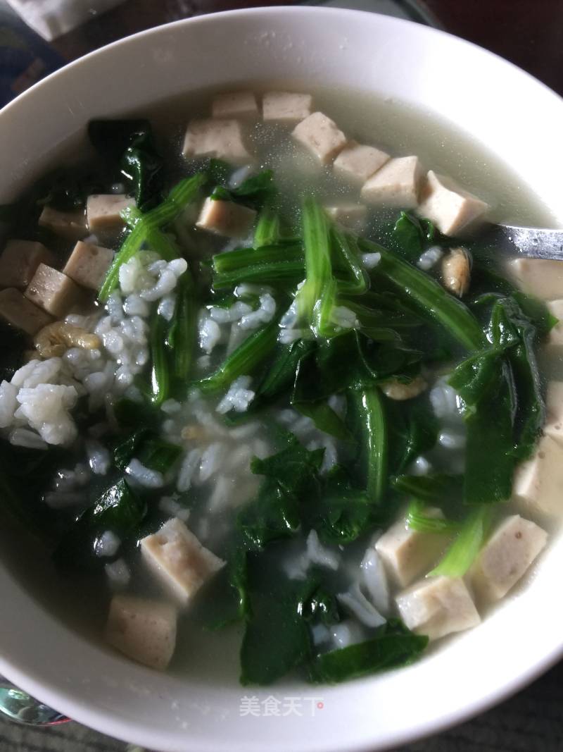 Shrimp and Spinach Congee