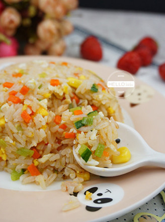 Fried Rice with Tomato Sauce and Vegetables for Baby Growth