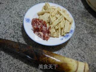 Fried Bamboo Shoots with Bacon and Yuba recipe