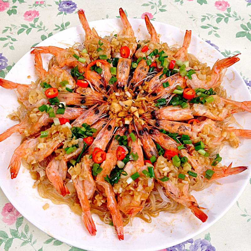 Steamed Shrimp with Garlic Vermicelli recipe