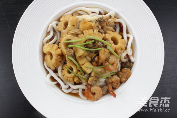 Seafood Braised Udon recipe