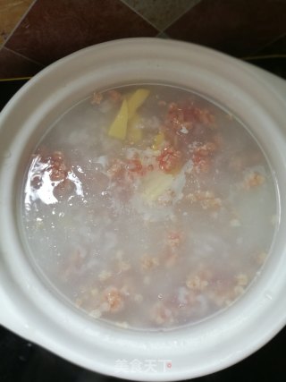 Choy Sum Pork Congee recipe