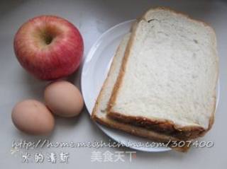 Ten Minutes Nutritional Breakfast-toast Apple Love recipe