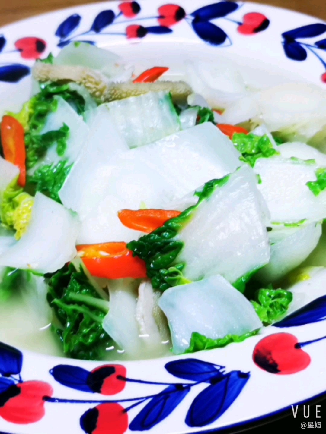 Stir-fried Butter Cabbage with Tripe recipe