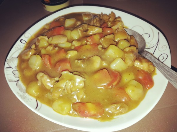 Stewed Chicken Nuggets with Curry Potatoes recipe