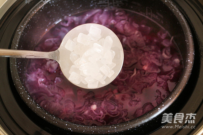 Purple Sweet Potato Tremella Coix Seed Congee recipe
