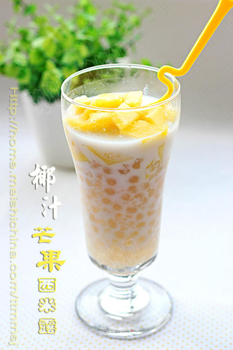 The Most Refreshing Summer Drink with Coconut Milk and Mango Sago recipe