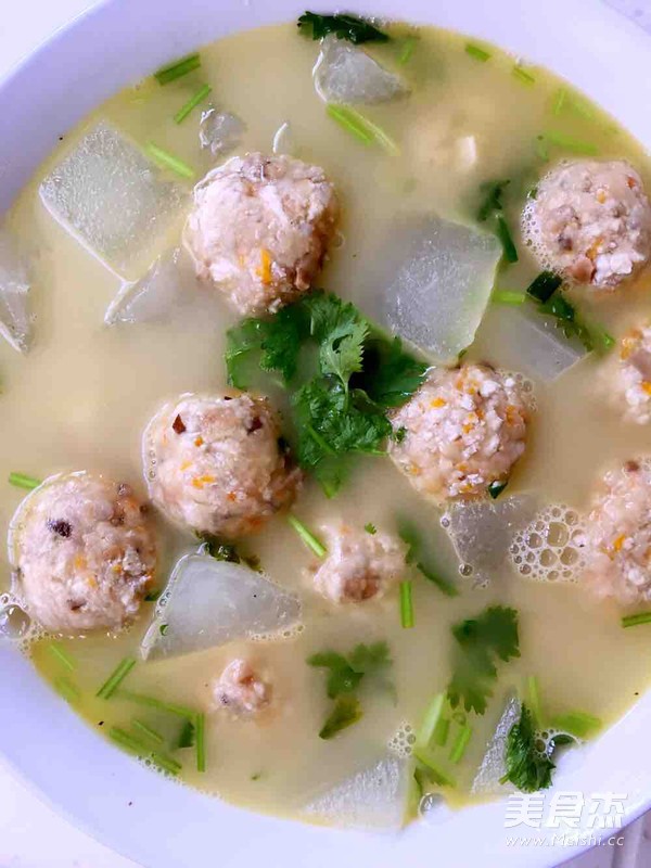 Winter Melon Tofu Meatball Soup recipe