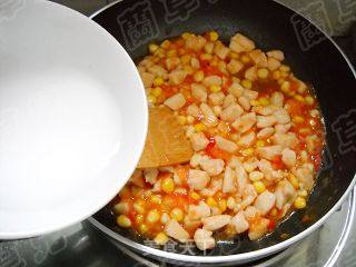 Corn Chicken with Tomato Sauce recipe