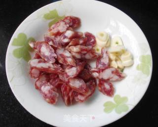 Stir-fried Snow Peas with Sausage recipe