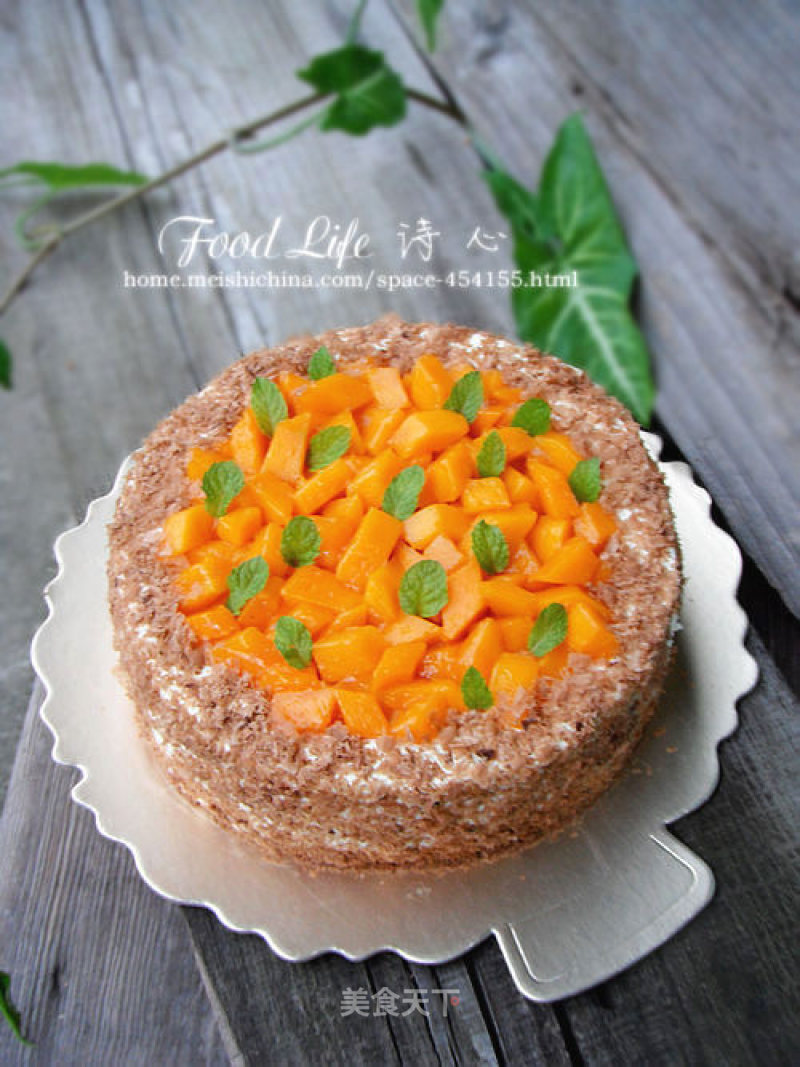 【mango Cream Cake】--- Daughter's Birthday Cake recipe