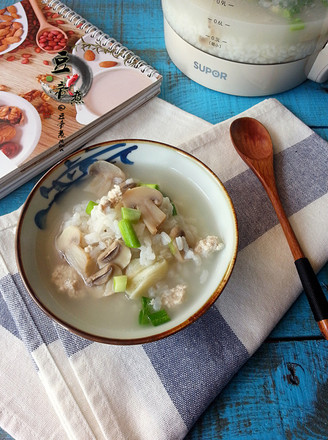 Mushroom Minced Pork Congee recipe