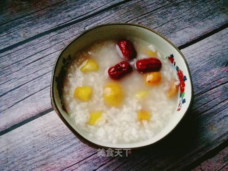 Chestnut Rice Porridge with Red Dates recipe