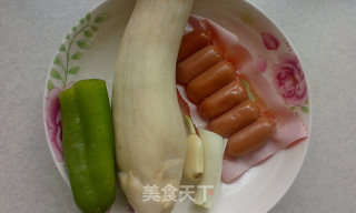 Stir-fried Sausages with Pleurotus Eryngii——eat Well by Yourself recipe