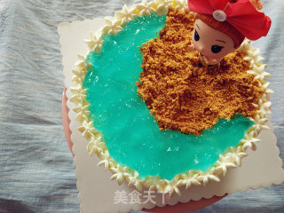 #柏翠大赛#barbie Mermaid Cake recipe