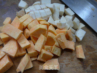 Rock Sugar Sweet Potato Egg Drop Soup recipe
