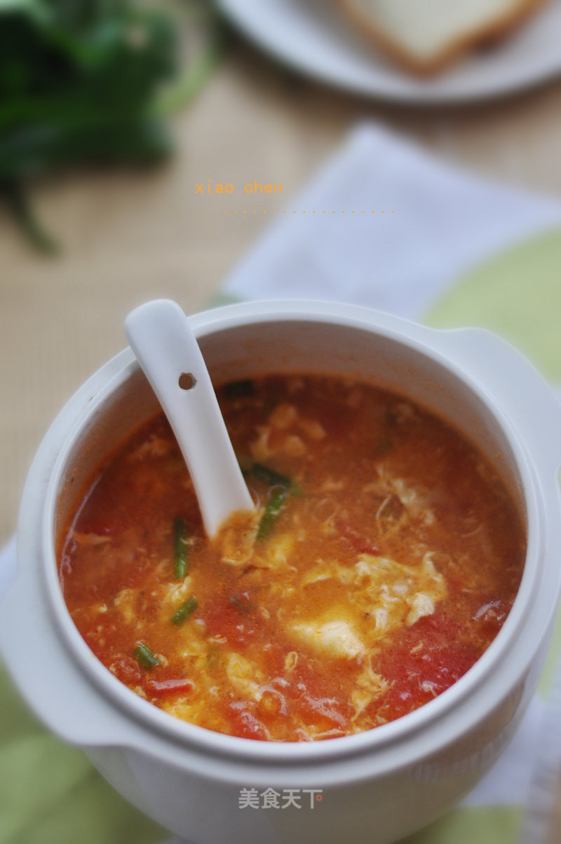 Tomato Egg Drop Soup recipe