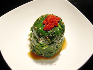 Sesame Spinach Tower recipe