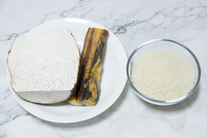 Braised Rice with Taro and Bacon recipe