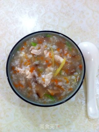 Mushroom Chicken Congee recipe