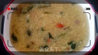 #春食野菜香# Dandelion Two Rice Porridge recipe