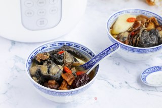 Mushroom and Yam Black Chicken Soup recipe