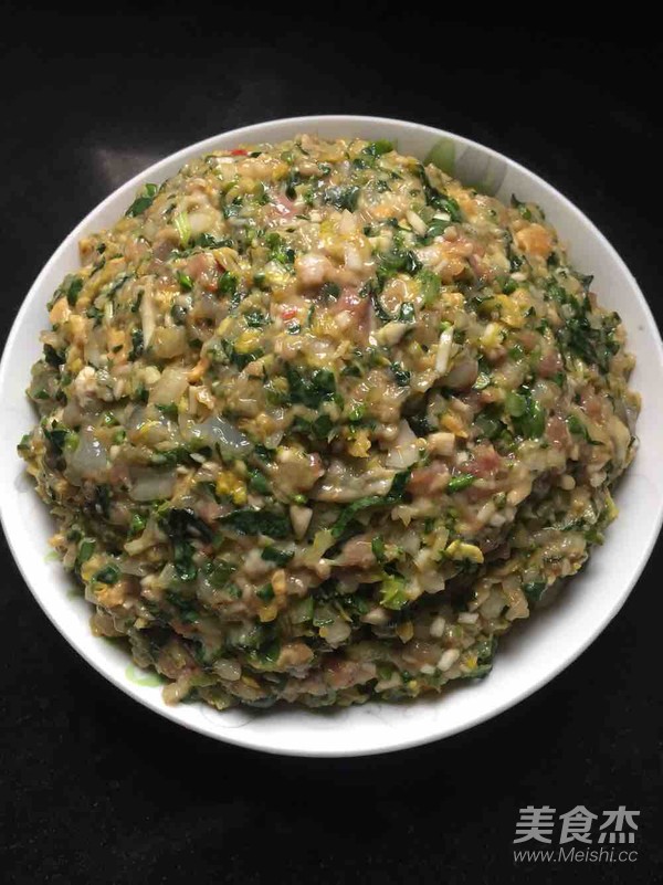 Egg Yolk, Shrimp, Cabbage and Mushroom Ravioli recipe