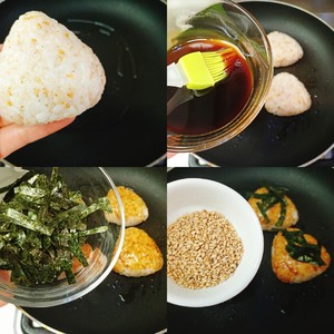 The Fairy Way of Eating Leftover Rice, Roasted Rice Balls with Pork Floss and Soy Sauce, Can be Made in A Pan~ recipe