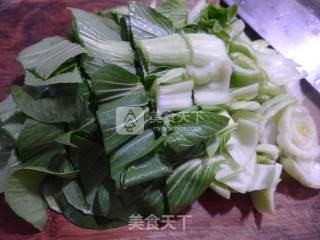 Stir-fried Pork with Salt and Green Vegetables recipe