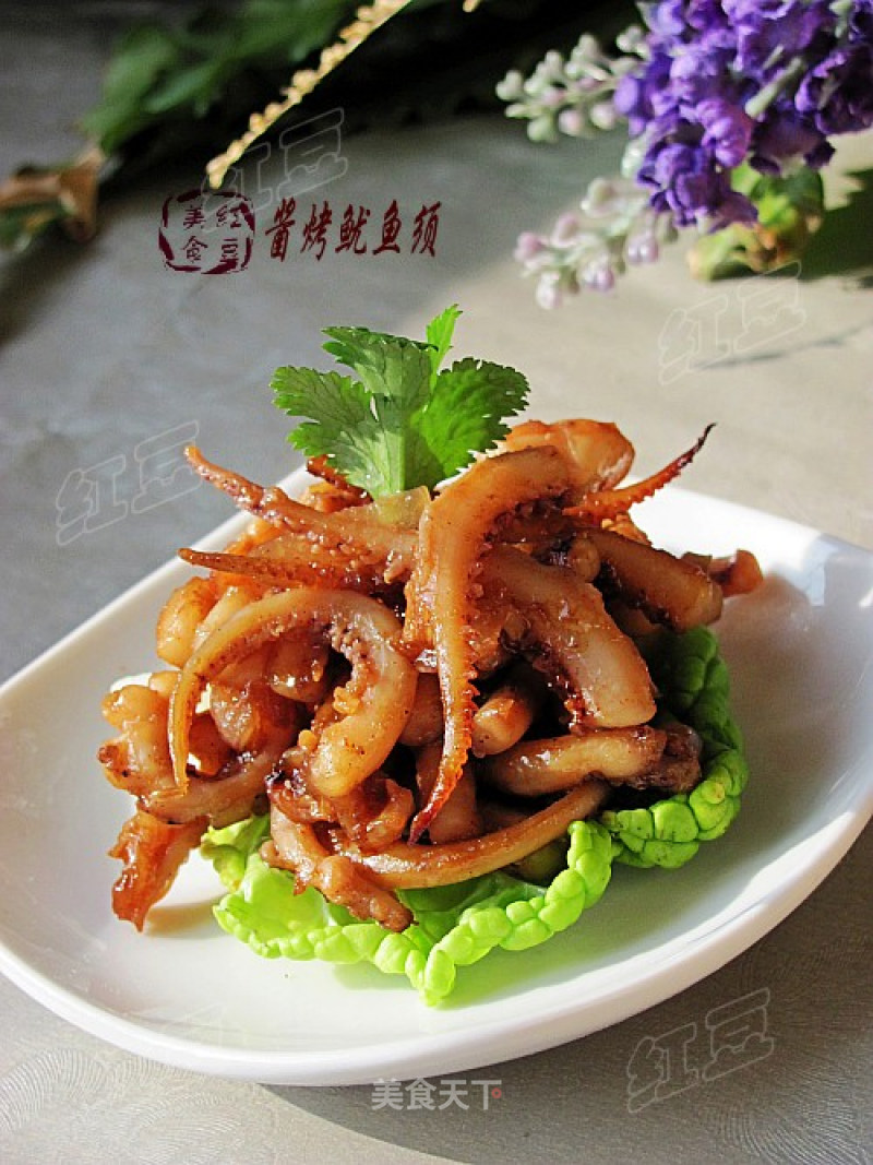 Grilled Squid with Sauce recipe