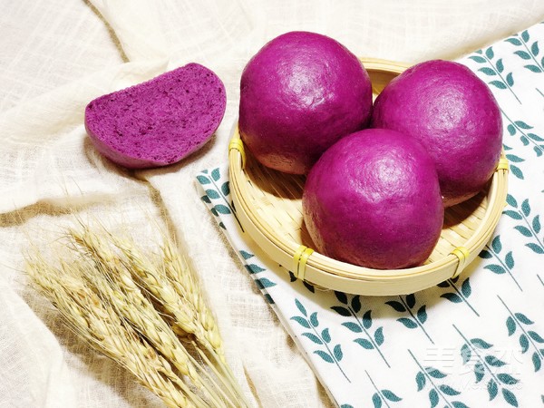 Purple Sweet Potato Mantou recipe