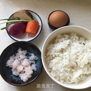 Fried Rice with Onion and Shrimp recipe