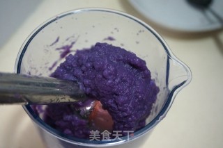 #trust之美#thousand-layer Purple Sweet Potato Hair Cake recipe