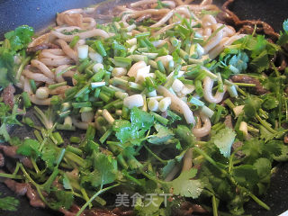 Stir-fried Udon with Beef and Cilantro recipe