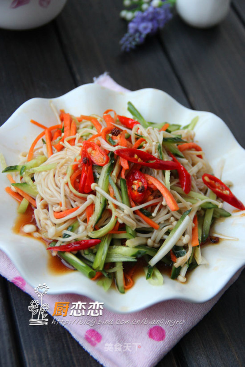 Stir-fried Enoki Mushrooms recipe