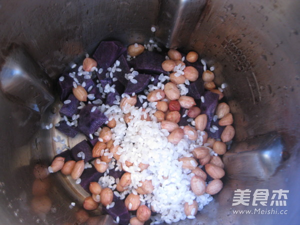 Purple Jade Black Potato Peanut Soup recipe