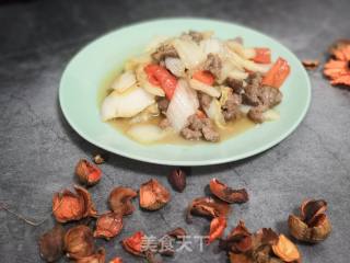 Stir-fried Chinese Cabbage with Beef recipe