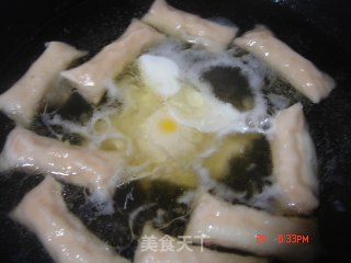 Fish Skin Dumplings with Egg and Boiled Rice Roll recipe