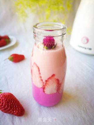 Strawberry Purple Potato Milkshake recipe
