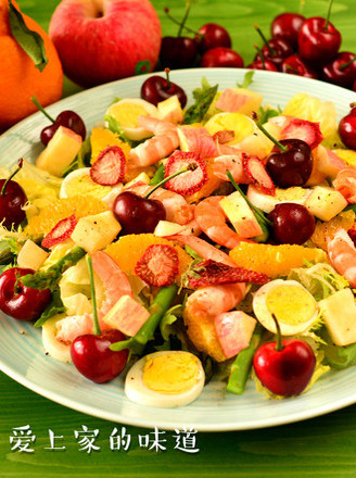 Fresh Shrimp and Fruit Salad Served in A Timely Manner 24 Hours A Day recipe