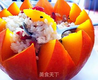 Pumpkin Cup Glutinous Rice recipe