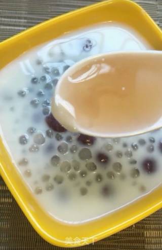 Purple Sweet Potato Taro Balls Sago Sauce recipe