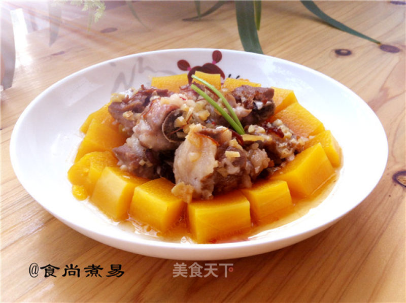 Steamed Pumpkin with Spare Ribs in Xo Sauce recipe