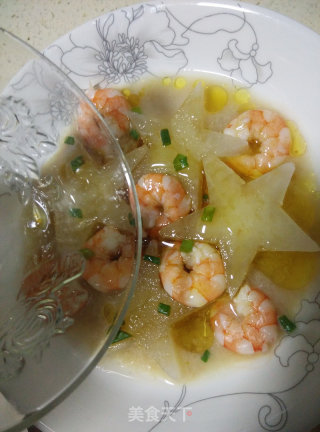 Steamed Prawns with Radish recipe