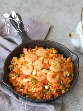 Spicy Cabbage and Shrimp Fried Rice recipe