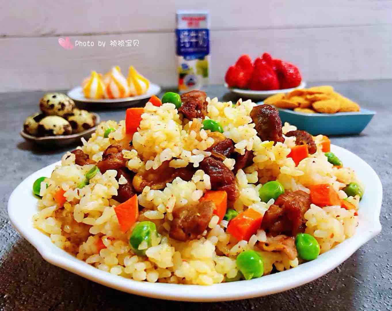 Lamb Skewers Fried Rice recipe