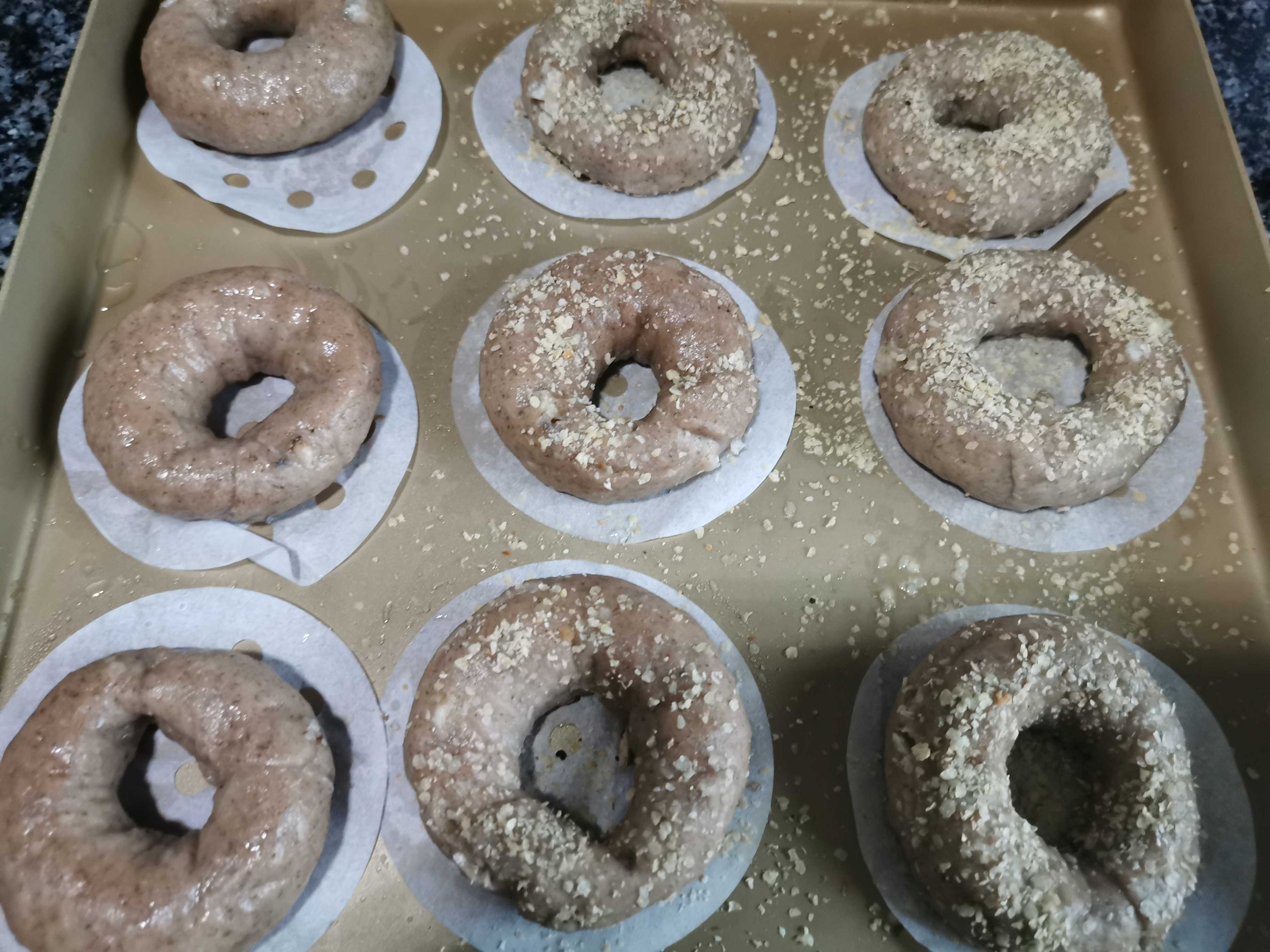 Oil-free Coffee Walnut Bagels recipe