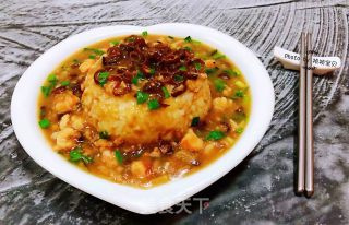 Sea Intestine and Shrimp Rice Bowl recipe